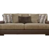 Alesbury Brown Faux Leather Sofa -Living Room Furniture 810612256 3