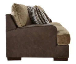 Alesbury Brown Faux Leather Sofa -Living Room Furniture 810612256 4