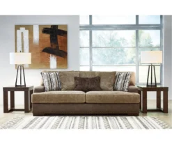 Alesbury Brown Faux Leather Sofa -Living Room Furniture 810612256 5