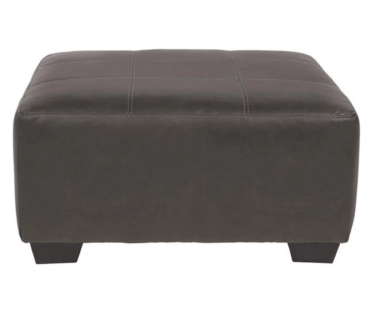 Aberton Gray Faux Leather Oversize Accent Ottoman 5 Aberton Gray Faux Leather Oversize Accent Ottoman - Image 3