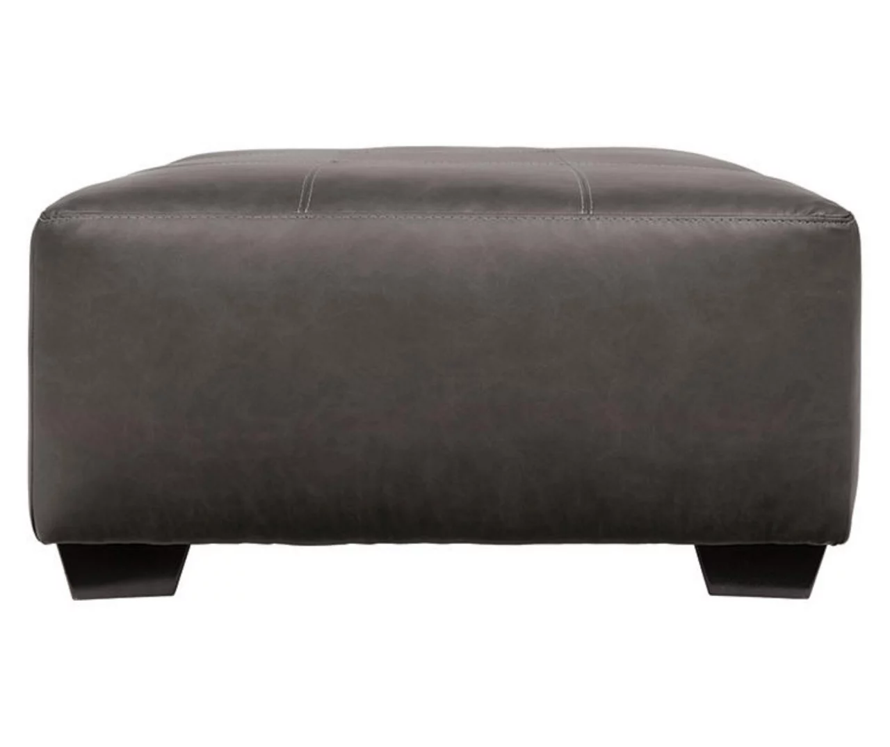 Aberton Gray Faux Leather Oversize Accent Ottoman 6 Aberton Gray Faux Leather Oversize Accent Ottoman - Image 4