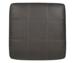 Aberton Gray Faux Leather Oversize Accent Ottoman 11 Aberton Gray Faux Leather Oversize Accent Ottoman -Living Room Furniture 810612302 4