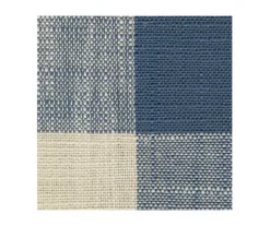 Meggett Blue & Beige Plaid Oversize Accent Ottoman -Living Room Furniture 810612370 2