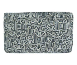 Trendle Blue & Tan Oversize Accent Ottoman -Living Room Furniture 810612384 3