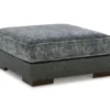 Larkstone Charcoal Oversize Accent Ottoman 1 Larkstone Charcoal Oversize Accent Ottoman -Living Room Furniture 810612394 1