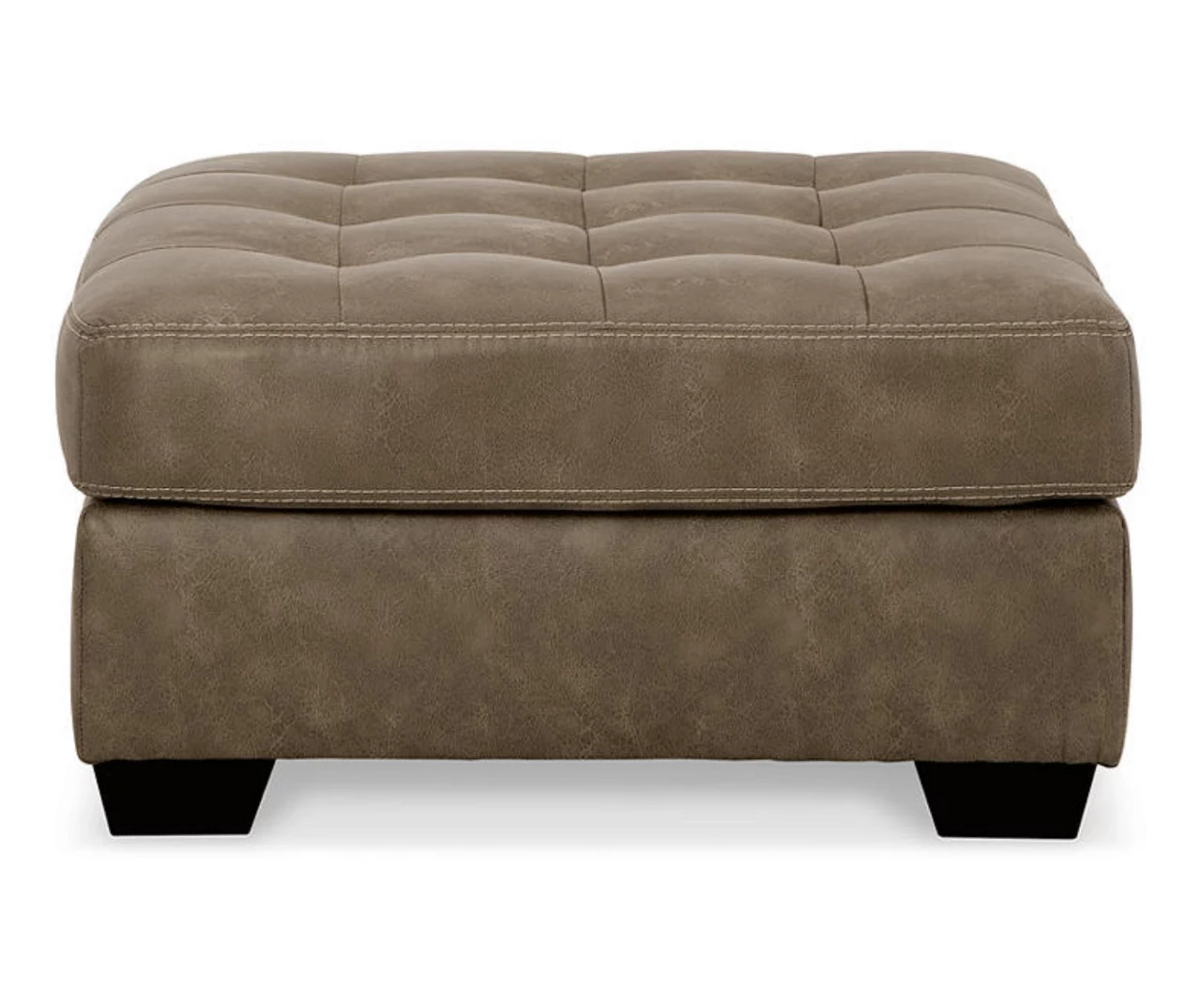 Keskin Brown Faux Leather Oversize Accent Ottoman 6 Keskin Brown Faux Leather Oversize Accent Ottoman - Image 4