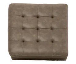 Keskin Brown Faux Leather Oversize Accent Ottoman 11 Keskin Brown Faux Leather Oversize Accent Ottoman -Living Room Furniture 810612412 3