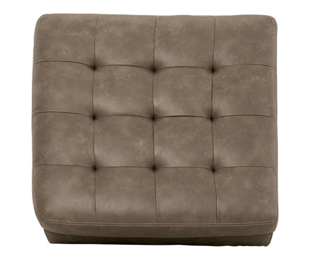 Keskin Brown Faux Leather Oversize Accent Ottoman 7 Keskin Brown Faux Leather Oversize Accent Ottoman - Image 5