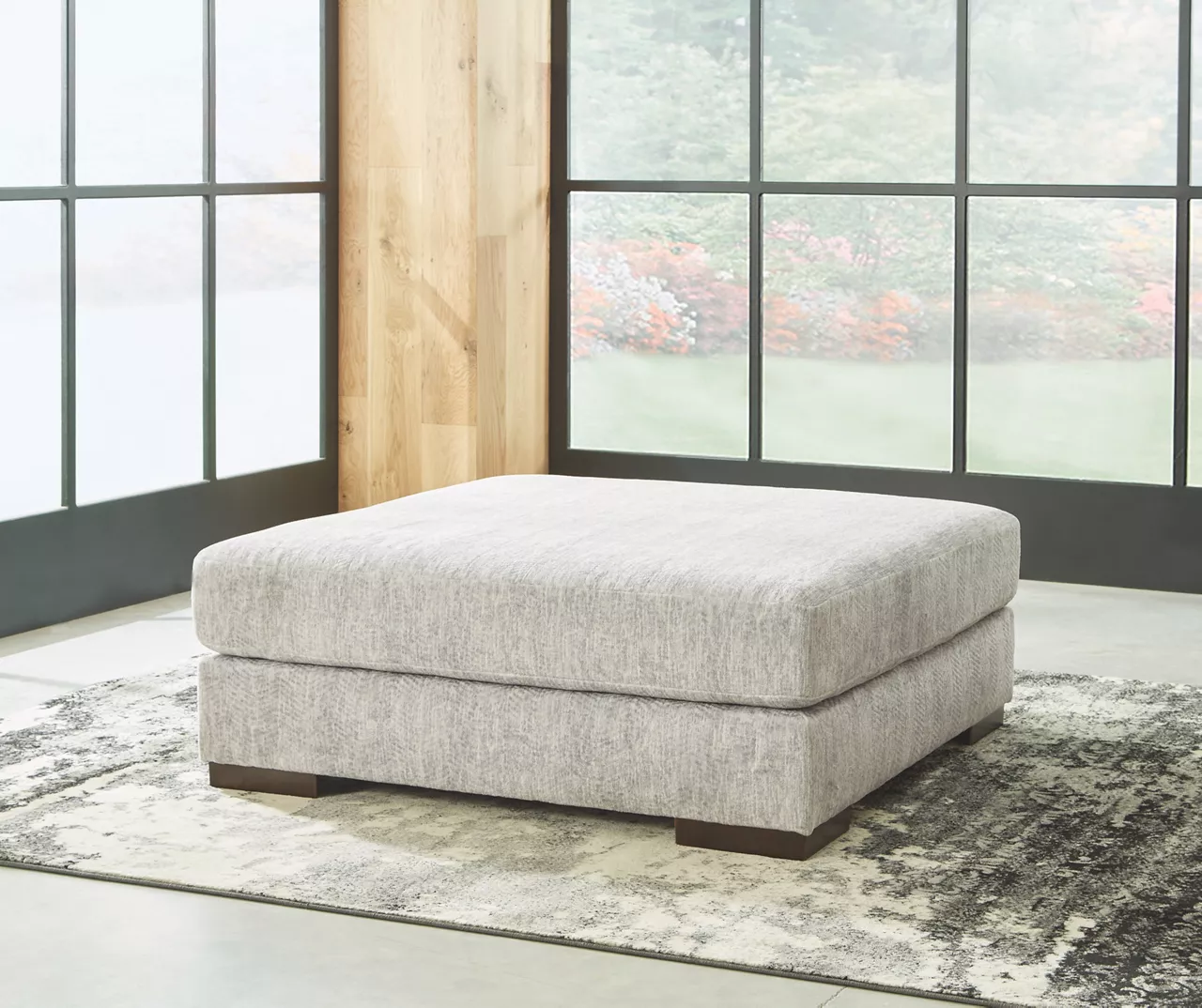 Regent Park Gray Oversize Accent Ottoman 4 Regent Park Gray Oversize Accent Ottoman - Image 2