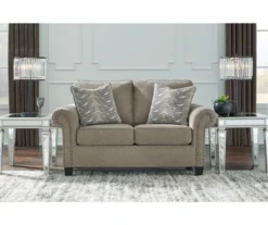 Shewsbury Pewter Loveseat -Living Room Furniture 810612466 5