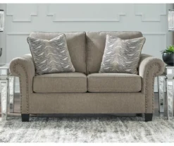 Shewsbury Pewter Loveseat -Living Room Furniture 810612466 6