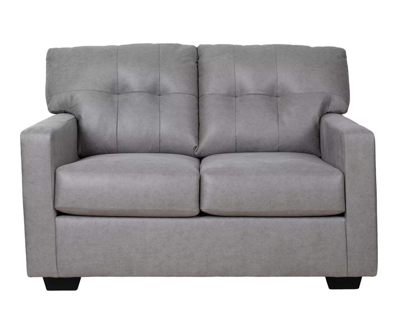 Battstone Graphite Faux Leather Loveseat 3 Battstone Graphite Faux Leather Loveseat