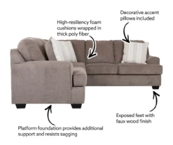 Broyhill McRay Pewter Sectional 13 Broyhill McRay Pewter Sectional -Living Room Furniture 810613210 810613211 X0 1 1