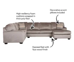 Broyhill Keeler Graystone Sectional 12 Broyhill Keeler Graystone Sectional -Living Room Furniture 810613218 810613219 810613220 X0 1 1