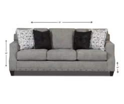 Alexandria Gray Chenille Sofa 17 Alexandria Gray Chenille Sofa -Living Room Furniture 810616679 A8