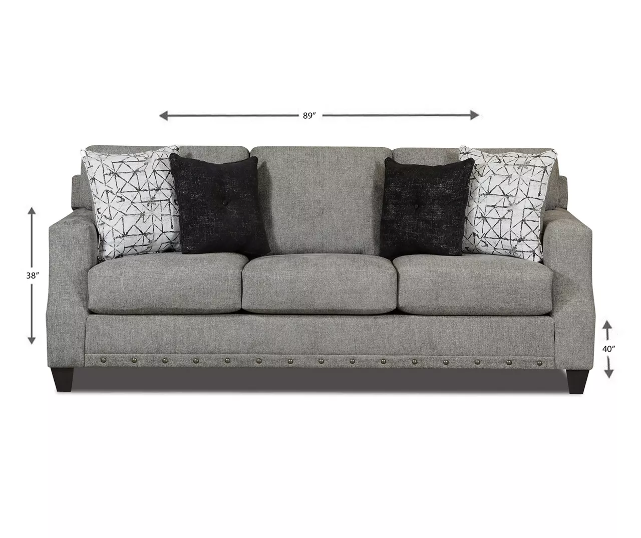 Alexandria Gray Chenille Sofa 10 Alexandria Gray Chenille Sofa - Image 8
