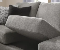 Alexandria Gray Chenille Loveseat -Living Room Furniture 810616679 810616680 B0 2 1