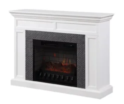 48" Faux Herringbone Mantel Electric Fireplace 13 48" Faux Herringbone Mantel Electric Fireplace -Living Room Furniture 810617761 A0 2