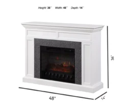 48" Faux Herringbone Mantel Electric Fireplace 15 48" Faux Herringbone Mantel Electric Fireplace -Living Room Furniture 810617761 A6 1