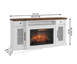 73.5" Castillo Electric Fireplace Console 23 73.5" Castillo Electric Fireplace Console -Living Room Furniture 810617768 A6