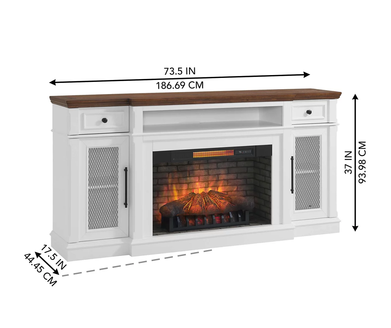 73.5" Castillo Electric Fireplace Console 13 73.5" Castillo Electric Fireplace Console - Image 11