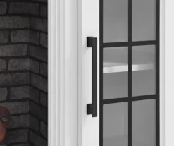 60" White 2-Door Electric Fireplace Console -Living Room Furniture 810618088 A8 1