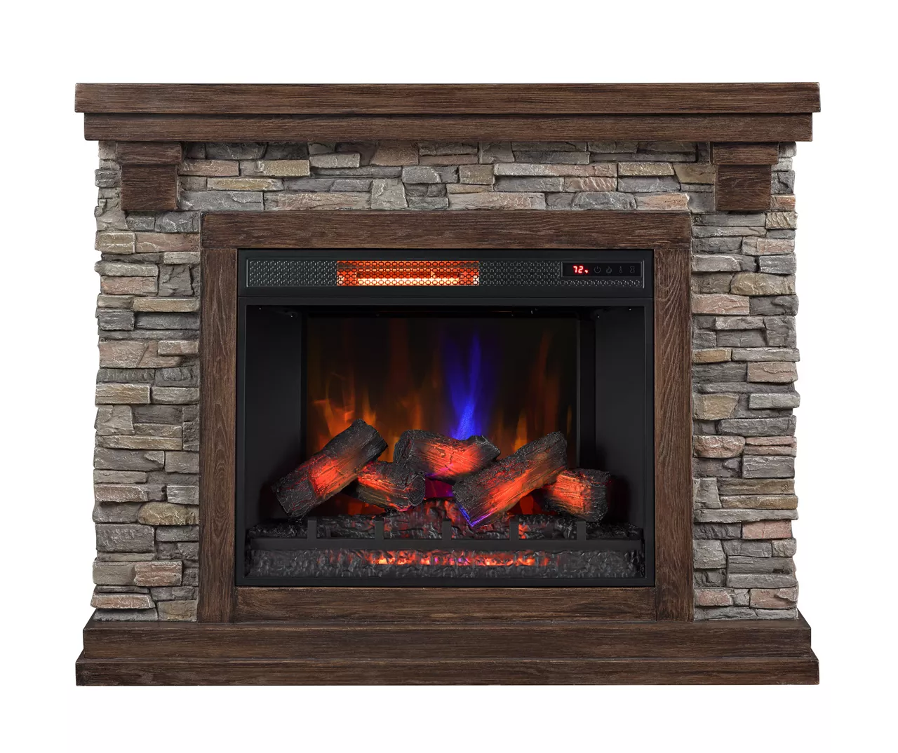 50" Madison Pine & Faux Stone Electric Fireplace 3 50" Madison Pine & Faux Stone Electric Fireplace