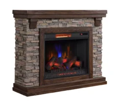 50" Madison Pine & Faux Stone Electric Fireplace 10 50" Madison Pine & Faux Stone Electric Fireplace -Living Room Furniture 810620258 A0 2