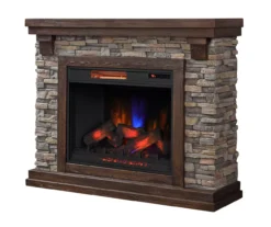50" Madison Pine & Faux Stone Electric Fireplace 11 50" Madison Pine & Faux Stone Electric Fireplace -Living Room Furniture 810620258 A0 3