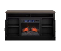 59.5" Black CoolGlow Electric Fireplace & Fan Console 17 59.5" Black CoolGlow Electric Fireplace & Fan Console -Living Room Furniture 810620259 A0 2