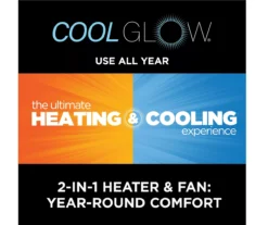 59.5" Black CoolGlow Electric Fireplace & Fan Console 21 59.5" Black CoolGlow Electric Fireplace & Fan Console -Living Room Furniture 810620259 M7