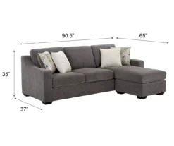 Gray Reversible Sofa Chaise 25 Gray Reversible Sofa Chaise -Living Room Furniture 810620570 A6
