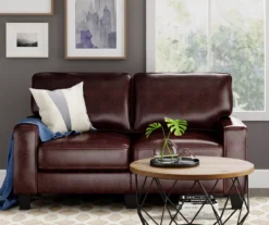 Palisades Chestnut Bonded Leather Loveseat 16 Palisades Chestnut Bonded Leather Loveseat -Living Room Furniture 810659212 A0 4