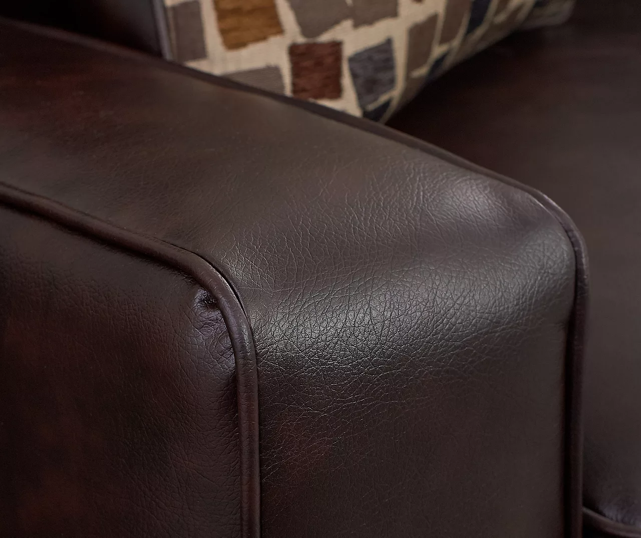 Palisades Chestnut Bonded Leather Loveseat 8 Palisades Chestnut Bonded Leather Loveseat - Image 6