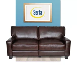 Serta Palisades Chestnut Bonded Leather Sofa 31 Serta Palisades Chestnut Bonded Leather Sofa -Living Room Furniture 810659214 A0 2