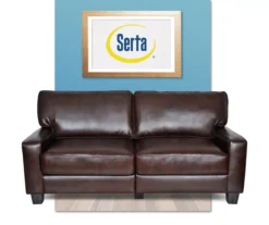 Serta Palisades Chestnut Bonded Leather Sofa 39 Serta Palisades Chestnut Bonded Leather Sofa -Living Room Furniture 810659220 A0 2