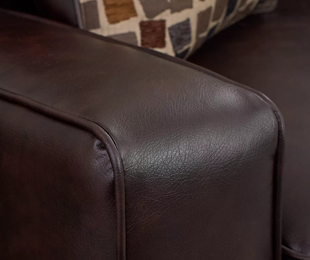 Serta Palisades Chestnut Bonded Leather Sofa 14 Serta Palisades Chestnut Bonded Leather Sofa - Image 12