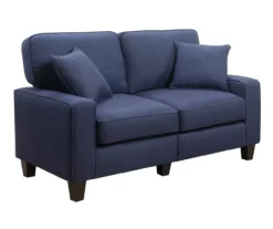 Palisades Navy Blue Loveseat -Living Room Furniture 810659257 A0 1