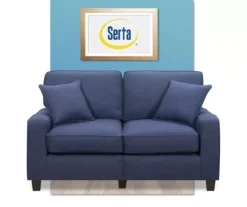 Palisades Navy Blue Loveseat -Living Room Furniture 810659257 A0 2