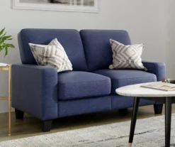 Palisades Navy Blue Loveseat -Living Room Furniture 810659257 A0 3
