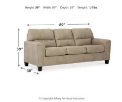 Tishen Pebble Sand Faux Leather Sofa -Living Room Furniture 810669841 A0 3