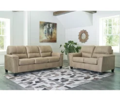 Tishen Pebble Sand Faux Leather Sofa -Living Room Furniture 810669841 A1 3