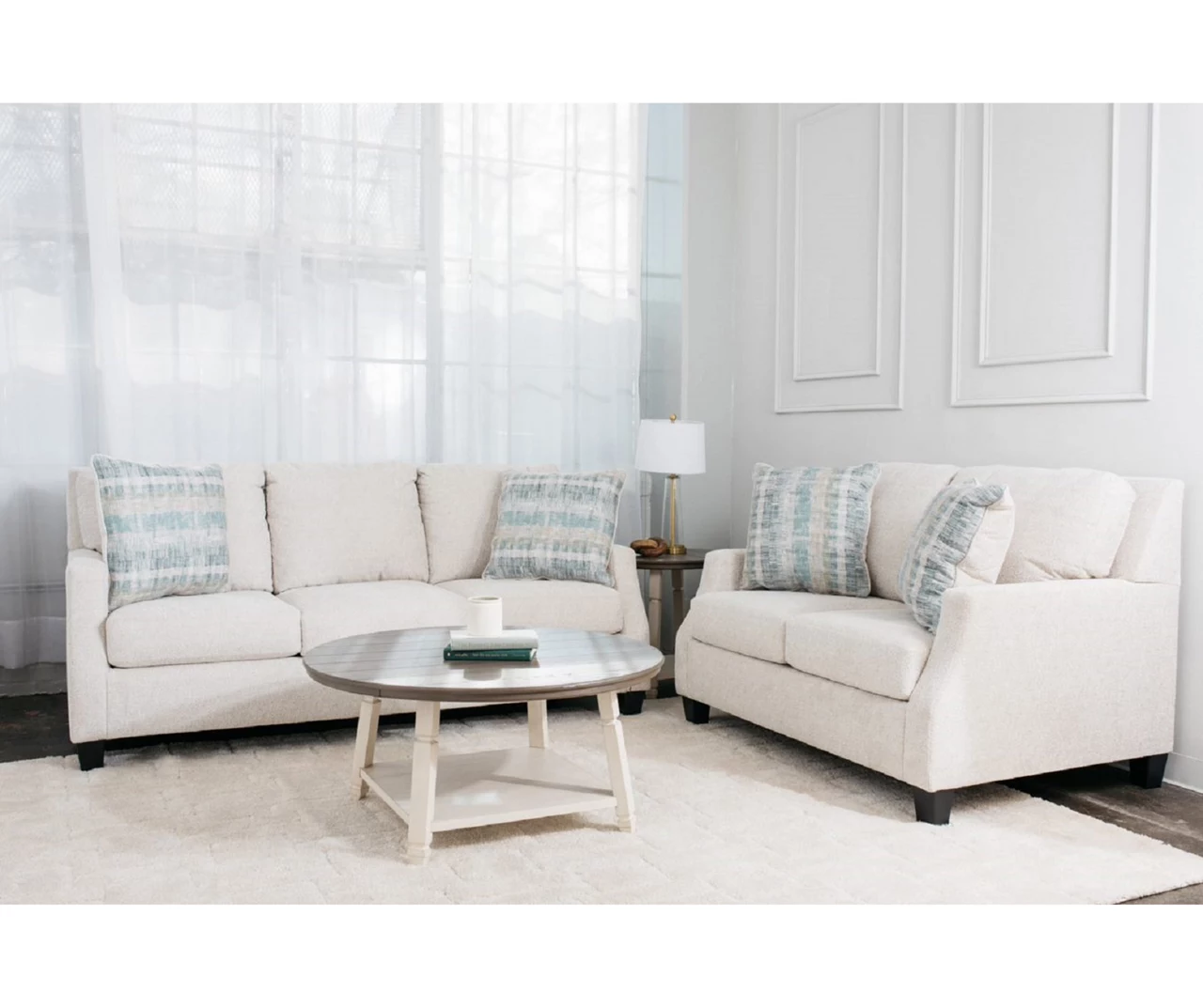 Cullendale Sandstone Cream Loveseat 4 Cullendale Sandstone Cream Loveseat - Image 2