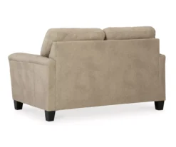Tishen Pebble Sand Faux Leather Loveseat -Living Room Furniture 810669862 A2