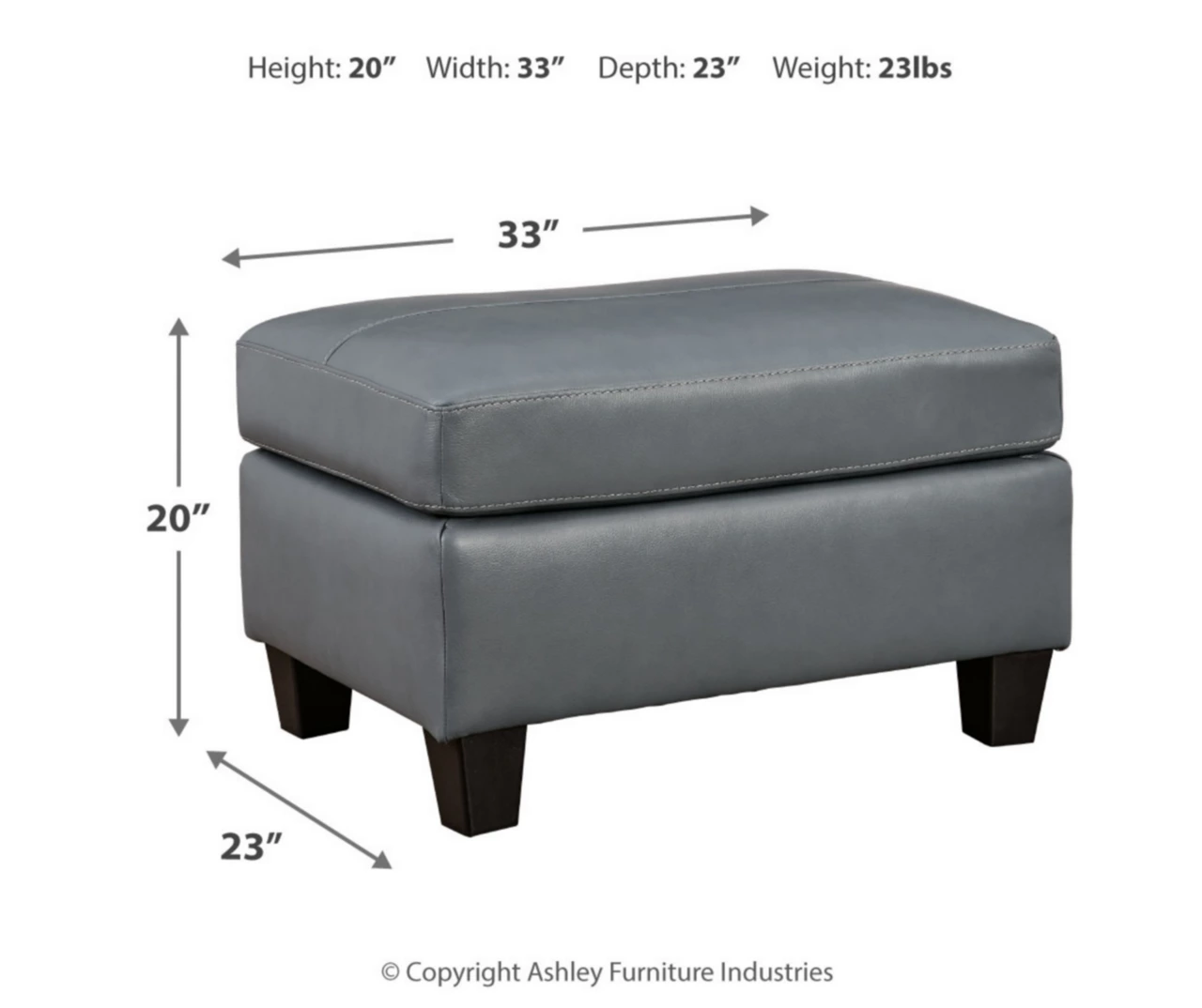 Signature Design By Ashley Genoa Leather Ottoman 14 Signature Design By Ashley Genoa Leather Ottoman - Image 12