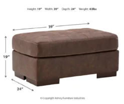 Signature Design By Ashley Maderla Faux Leather Ottoman -Living Room Furniture 810697964 A8 1