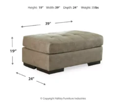 Signature Design By Ashley Maderla Faux Leather Ottoman -Living Room Furniture 810697972 A8 1