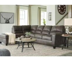 Signature Design By Ashley Navi Smoke Faux Leather Sectional With Left-Facing Chaise -Living Room Furniture combo760010 3