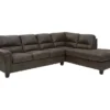 Signature Design By Ashley Navi Smoke Faux Leather Sleeper Sectional With Right-Facing Chaise 1 Signature Design By Ashley Navi Smoke Faux Leather Sleeper Sectional With Right-Facing Chaise -Living Room Furniture combo760013