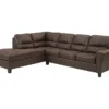 Signature Design By Ashley Navi Chestnut Faux Leather Sectional With Left-Facing Chaise -Living Room Furniture combo760014